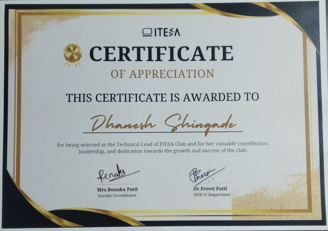 Technical Lead - ITESA (2025-26)